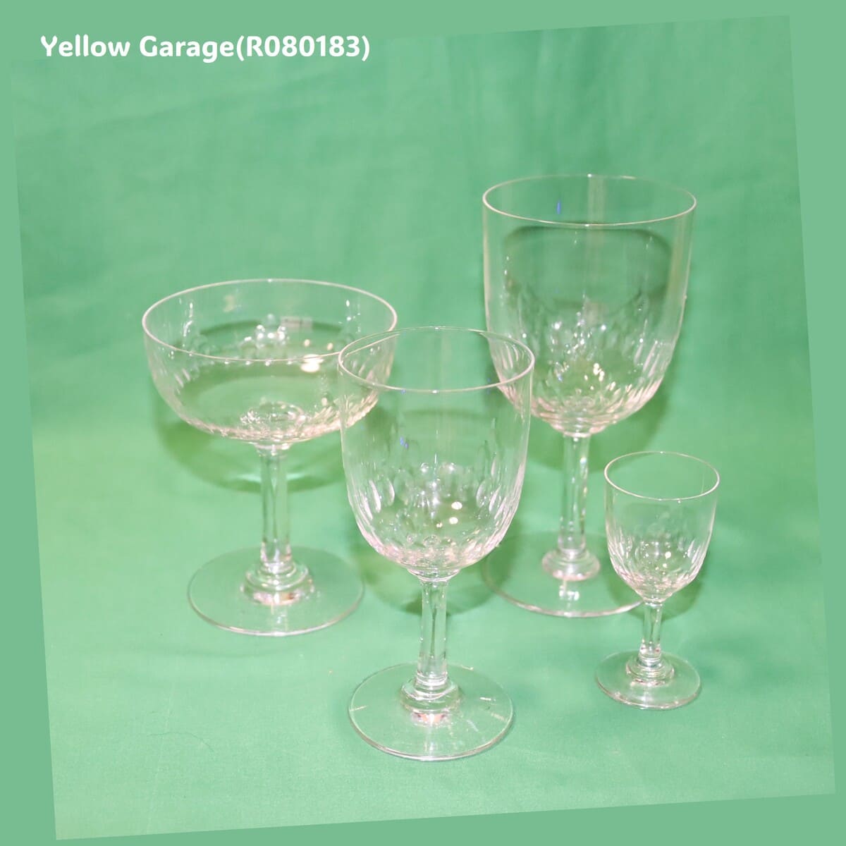 1936年以前に製造されたと考えられるオールド・バカラのワイングラス_セット