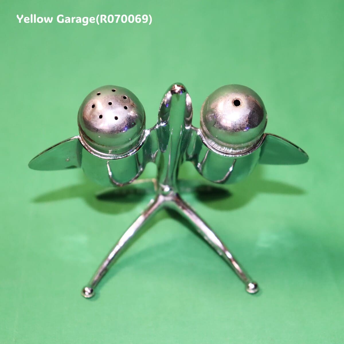 アンティーク 飛行機型 ソルト＆ペッパースタンド （Crusader製 / Made in England）＿正面