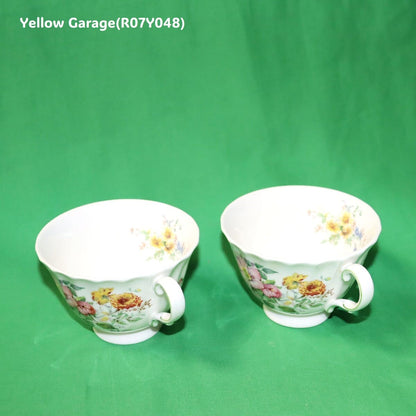 英国の庭園をそのまま閉じ込めたような、花咲くボーンチャイナ
ロイヤル・ドルトンの気品が薫る、やさしい春色のティーカップ正面