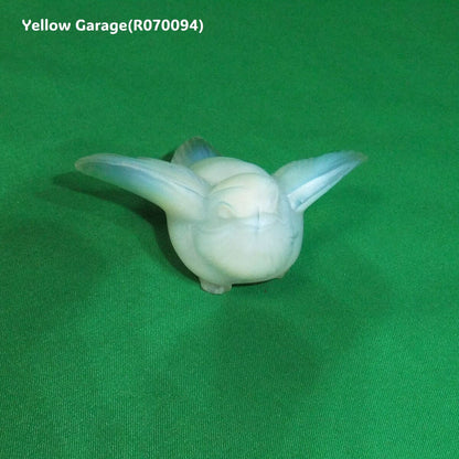 Sabino France製 オパルセントガラス小鳥像 “Oiseau aux Ailes Déployées”　正面