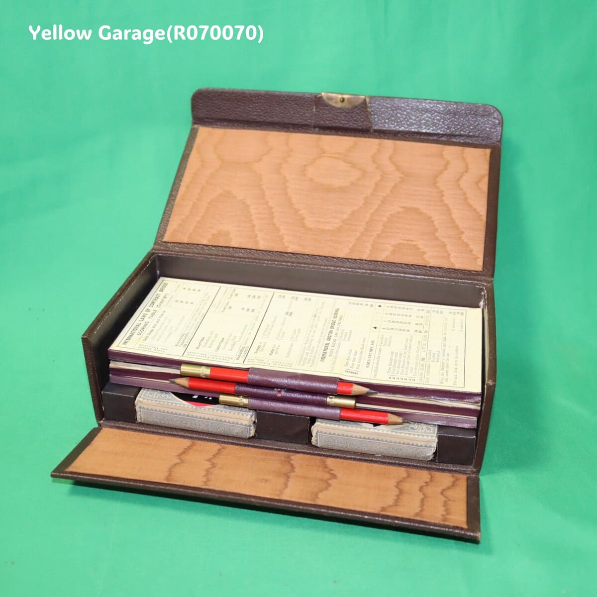 ヴィンテージ ブリッジゲーム フルセット（英国製・スコアカード＆鉛筆付）＿ケース入り