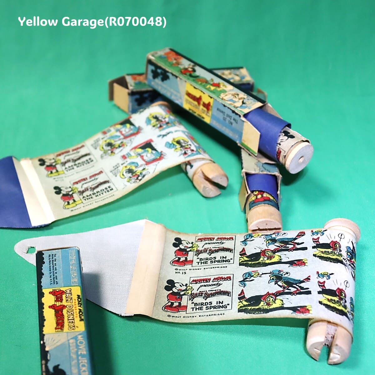 ミッキーマウス・ムービージェクター（Mickey Mouse Movie-Jector）本体＆オリジナルフィルムセット（4本）【動作品／アンティーク】フィルム