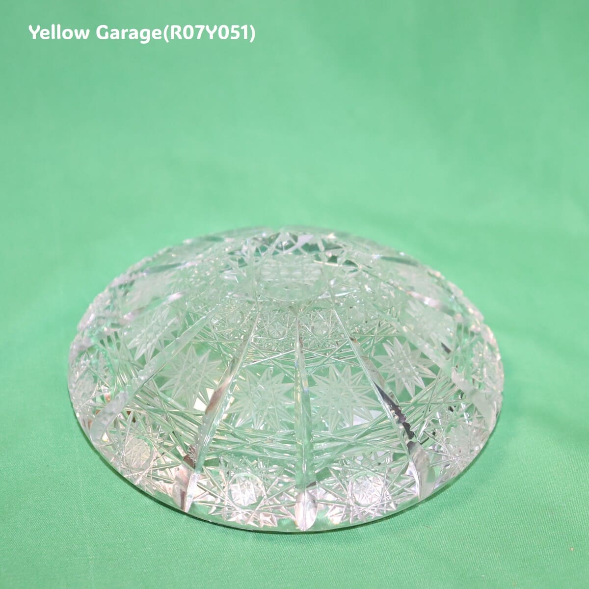 ヴィンテージカットガラス灰皿｜クリスタル調重厚デザイン