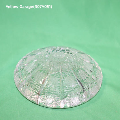 ヴィンテージカットガラス灰皿｜クリスタル調重厚デザイン