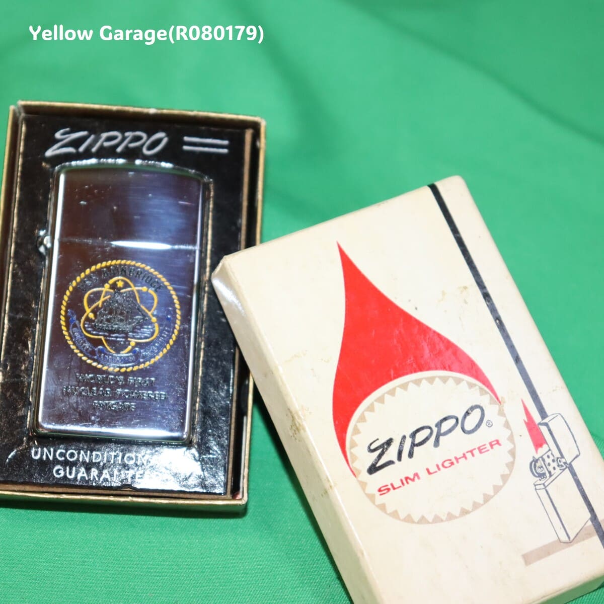 ZIPPO 社製1967年製スリムタイプ・オイルライター＿ケースと内箱
