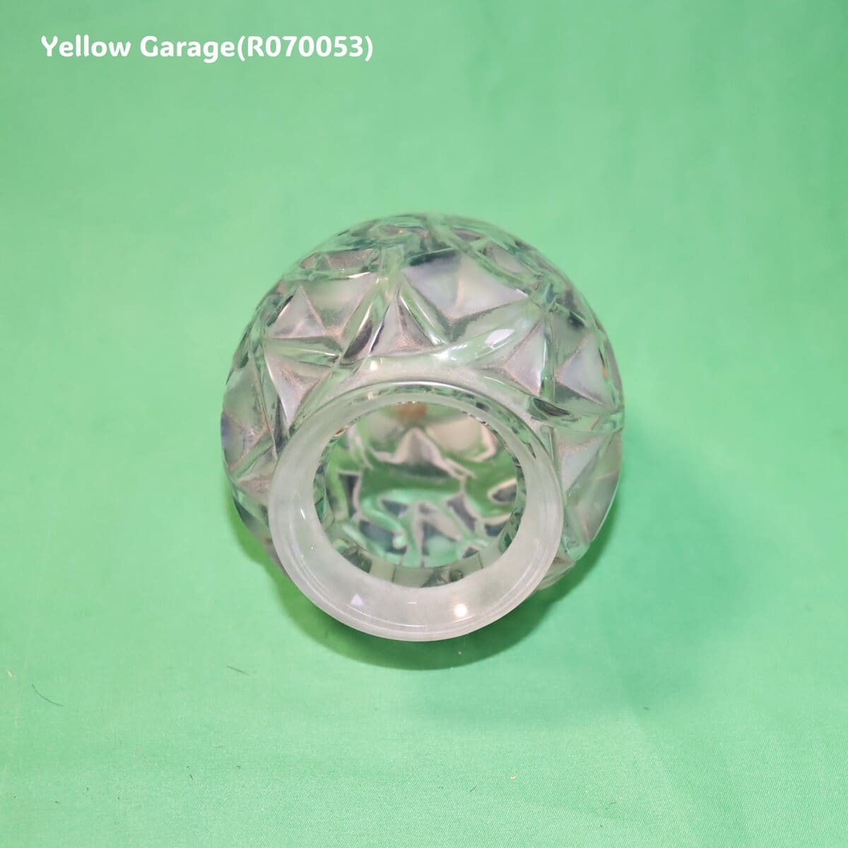 R.Lalique ブルー・パティネ サティネ／クリスタル 小型一輪挿し「シャモア/Chamois」（高さ約13cm）