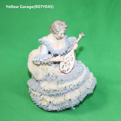 【ヴィンテージ・ドレスデンレース人形】Irish Dresden「Gina」Germany製／陶器フィギュリン