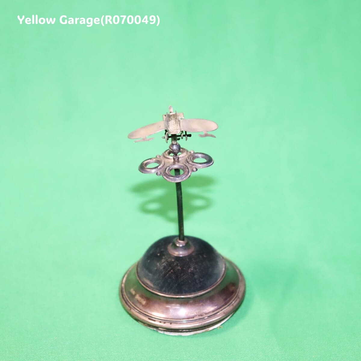 アンティーク純銀製 ソーイング針山／飛行機モチーフ（バーミンガム 1900年代初頭）