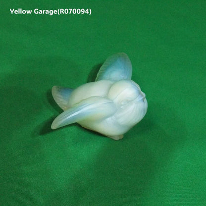 Sabino France製 オパルセントガラス小鳥像 “Oiseau aux Ailes Déployées”　左