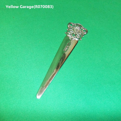 【英国製1967年製】スターリングシルバー ペーパーナイフ（ホールマーク＆イニシャル刻印入り）＿斜め