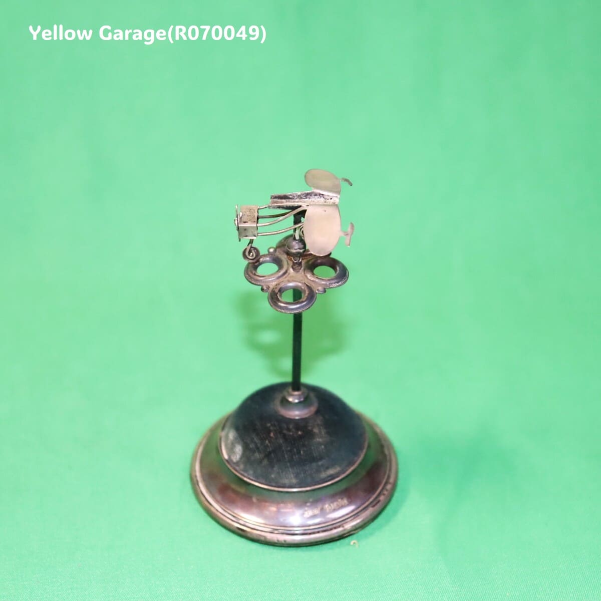 アンティーク純銀製 ソーイング針山／飛行機モチーフ（バーミンガム 1900年代初頭）