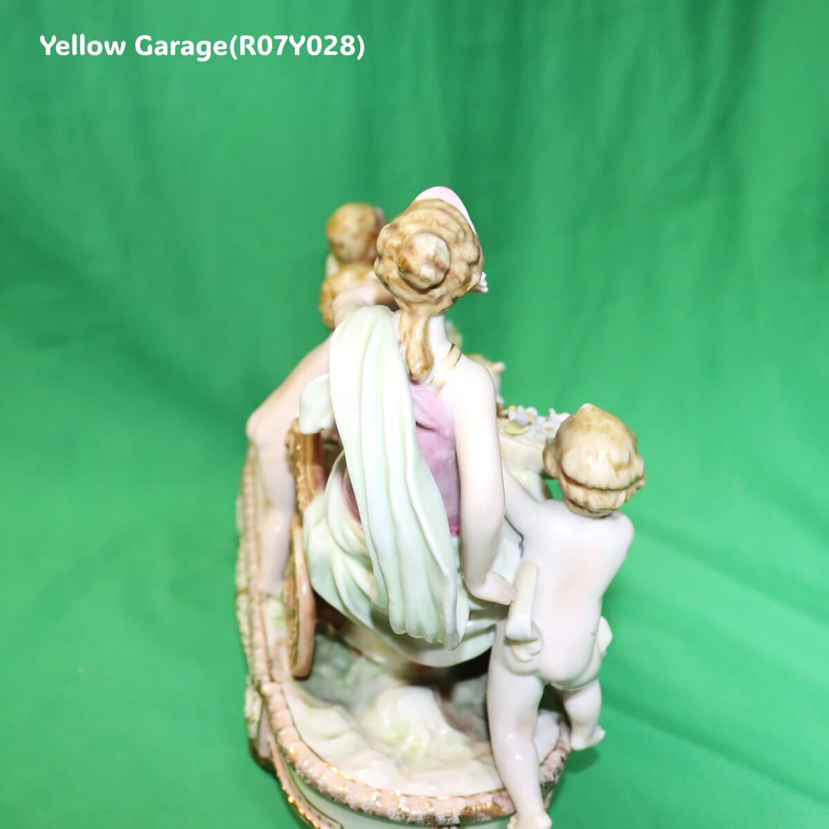 ロココスタイル 女神と天使の陶器フィギュリン｜ビスクポーセリン置物 28cm