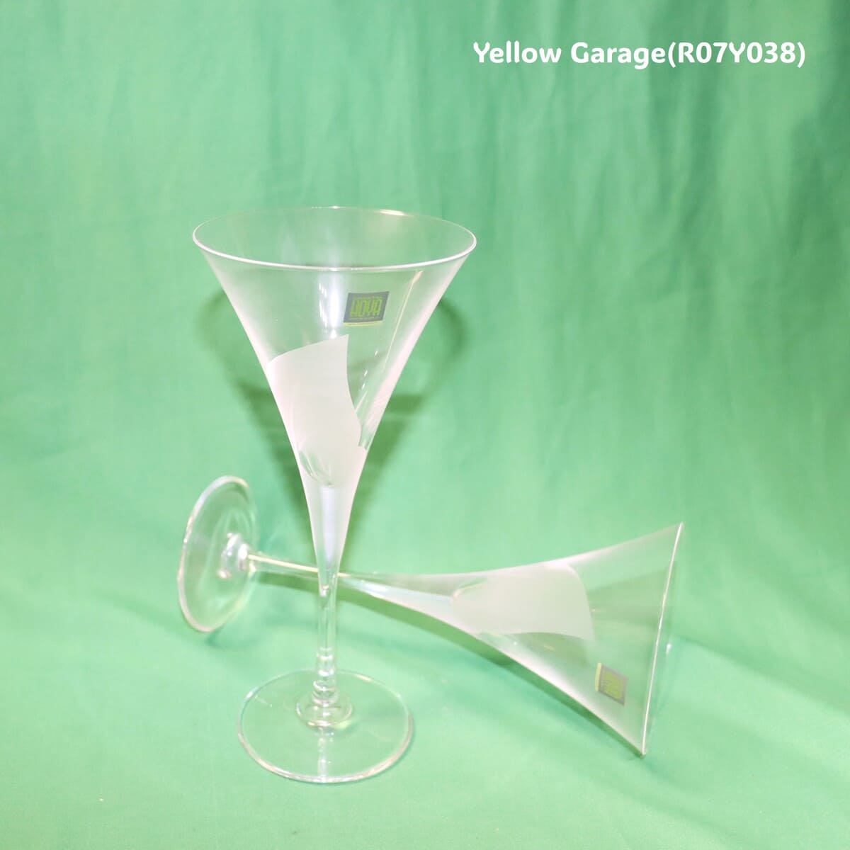 CRYSTAL HOYA フロストリーフ シャンパングラス ペア