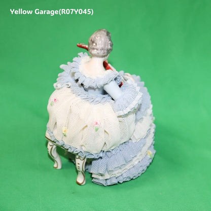 【ヴィンテージ・ドレスデンレース人形】Irish Dresden「Gina」Germany製／陶器フィギュリン