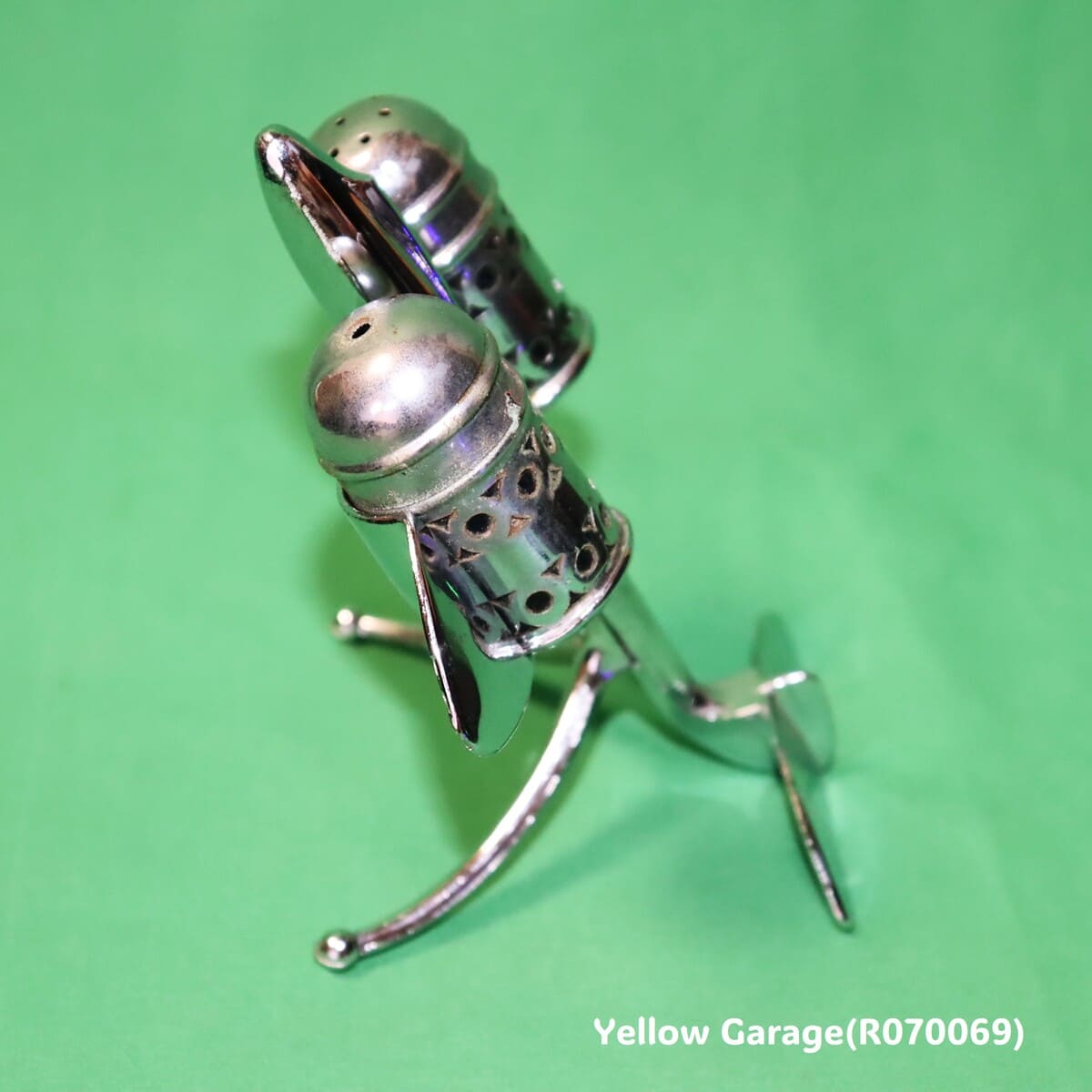 アンティーク 飛行機型 ソルト＆ペッパースタンド （Crusader製 / Made in England）