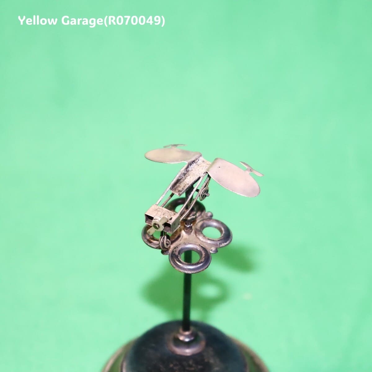 アンティーク純銀製 ソーイング針山／飛行機モチーフ（バーミンガム 1900年代初頭）