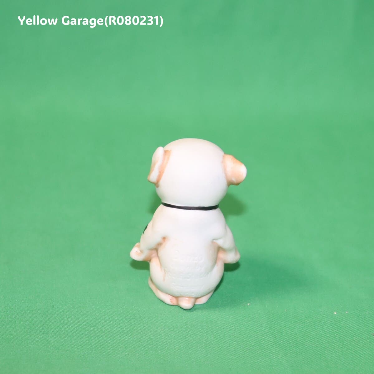 笑顔の白い犬BONZO磁器ドイツ製ビンテージ・フィギュア USA中古品欠け有り アンティーク ボンゾ フレンチブルドッグ 陶器フィギュア 1920年代