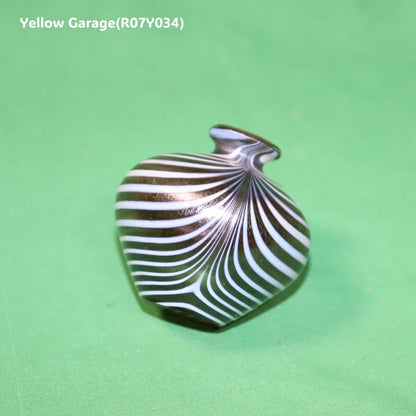 KOSTA BODA コスタボダ アートガラス ミニベース “Brown & White Flow” 6cm