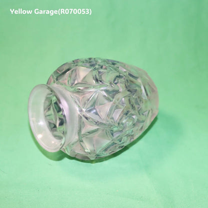 R.Lalique ブルー・パティネ サティネ／クリスタル 小型一輪挿し「シャモア/Chamois」（高さ約13cm）