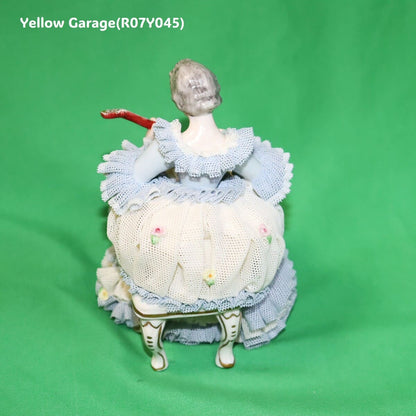 【ヴィンテージ・ドレスデンレース人形】Irish Dresden「Gina」Germany製／陶器フィギュリン