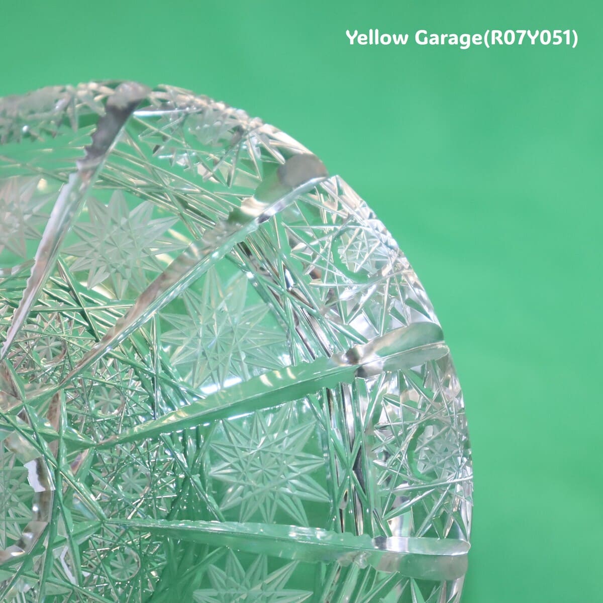 ヴィンテージカットガラス灰皿｜クリスタル調重厚デザイン