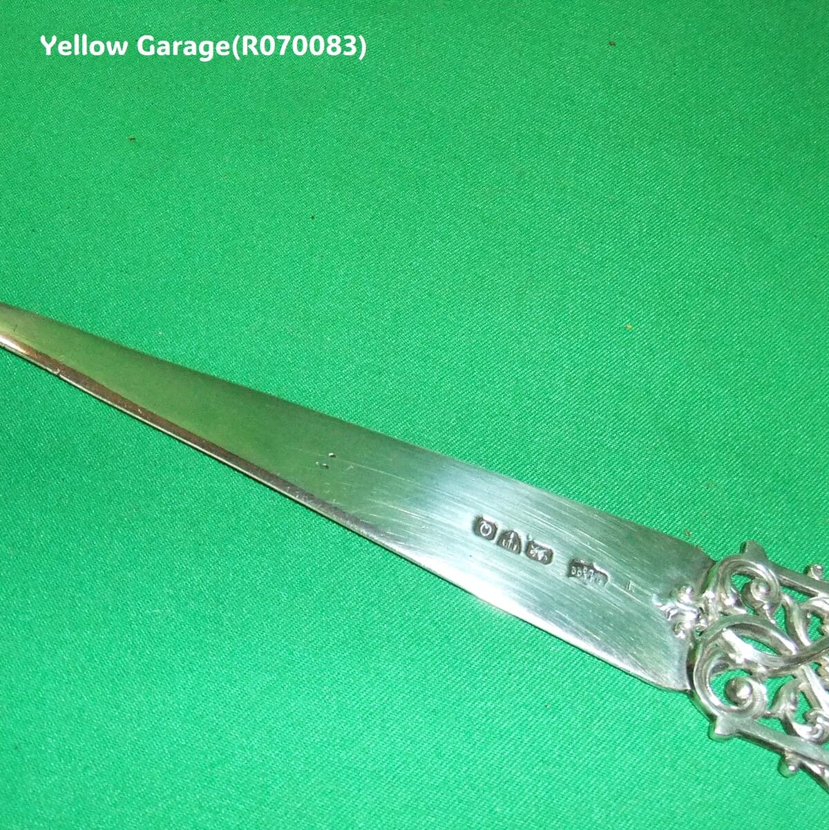 【英国製1967年製】スターリングシルバー ペーパーナイフ（ホールマーク＆イニシャル刻印入り）