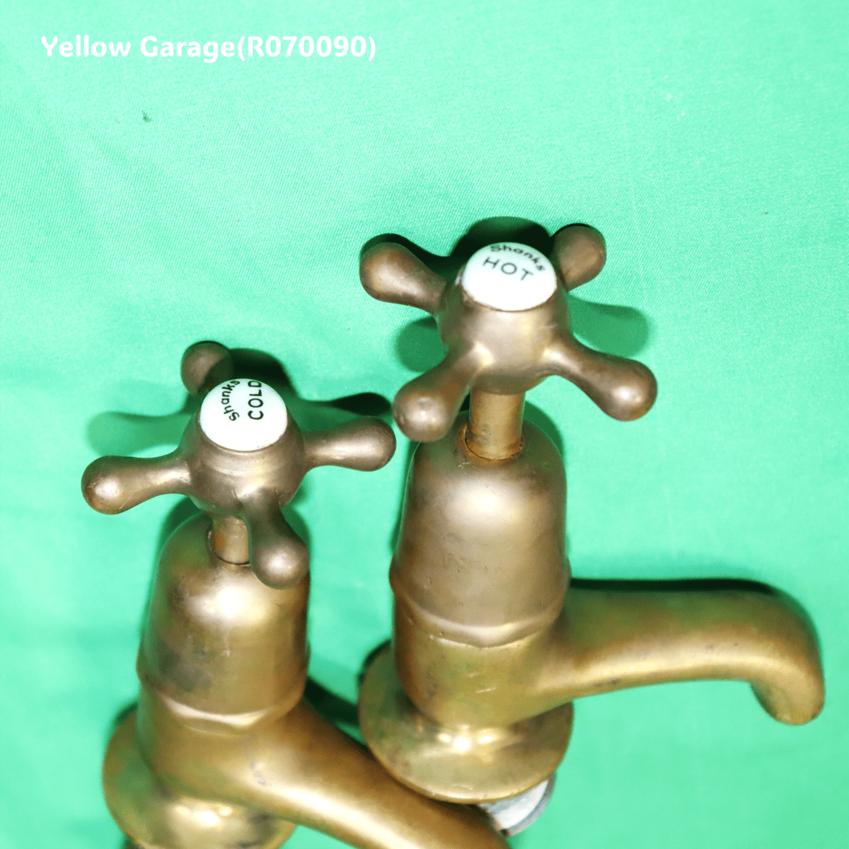 Shanks社製 真鍮製アンティーク蛇口（HOT & COLD）ペアセット｜1900年代前半 英国製