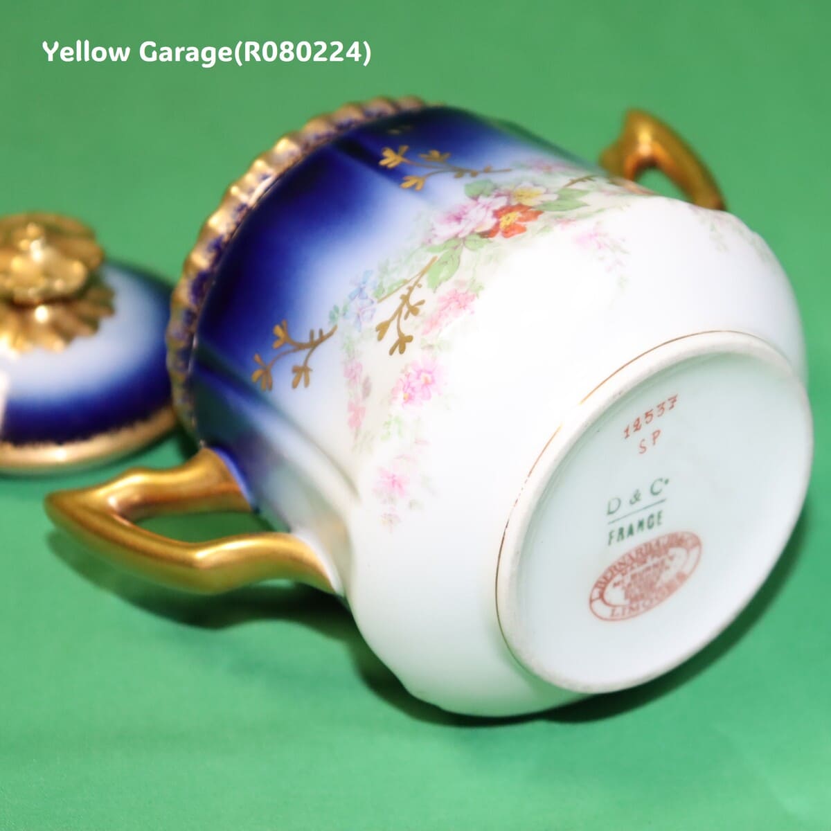 19世紀末〜20世紀初頭に製造されたフランス・リモージュのアンティークティーセット_シュガーポット底