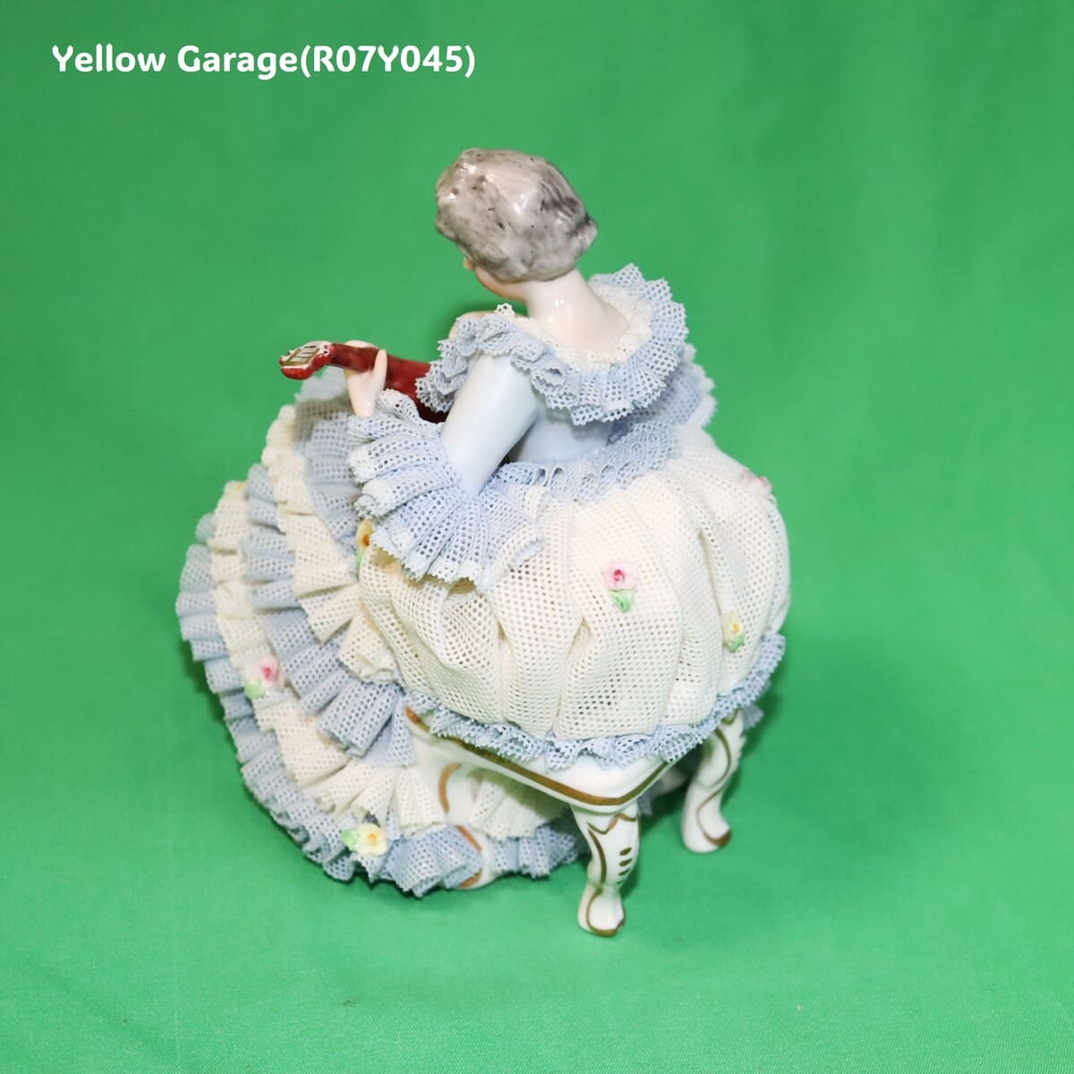 【ヴィンテージ・ドレスデンレース人形】Irish Dresden「Gina」Germany製／陶器フィギュリン