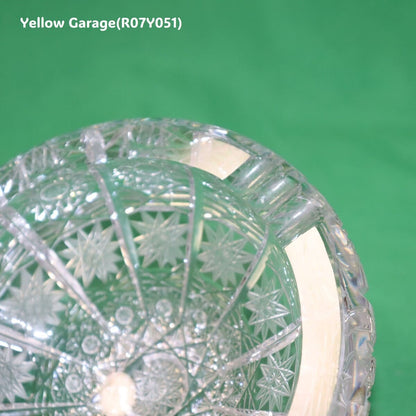 ヴィンテージカットガラス灰皿｜クリスタル調重厚デザイン