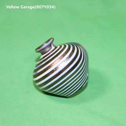 KOSTA BODA コスタボダ アートガラス ミニベース “Brown & White Flow” 6cm