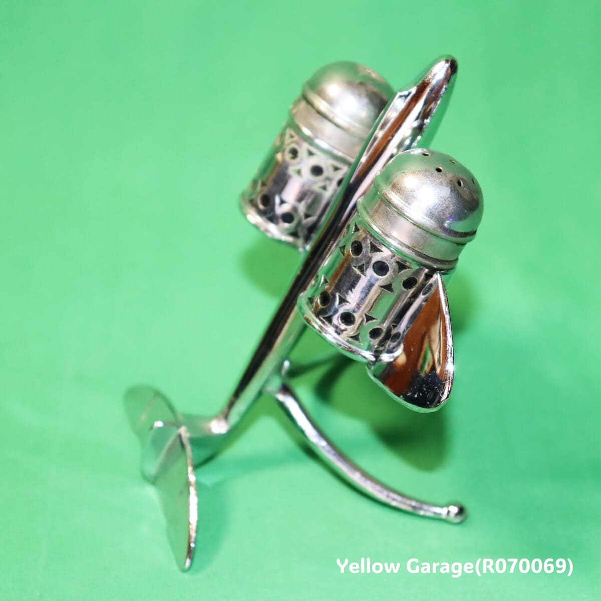 アンティーク 飛行機型 ソルト＆ペッパースタンド （Crusader製 / Made in England）