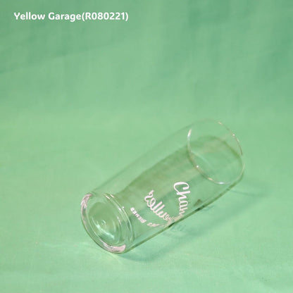 フランスの老舗ビールブランド「Champigneulles（シャンピニュール）」のアンティーク・ビアグラス2客セット＿右上