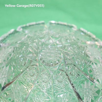 ヴィンテージカットガラス灰皿｜クリスタル調重厚デザイン