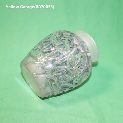 R.Lalique ブルー・パティネ サティネ／クリスタル 小型一輪挿し「シャモア/Chamois」（高さ約13cm）