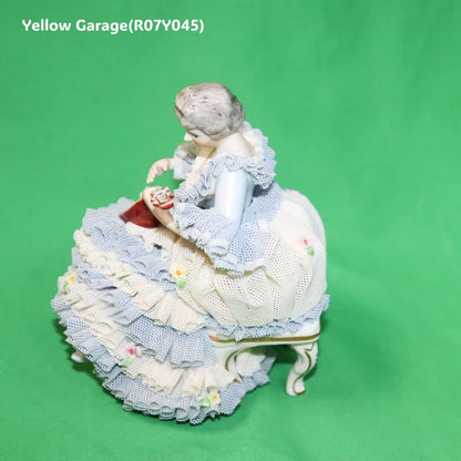 【ヴィンテージ・ドレスデンレース人形】Irish Dresden「Gina」Germany製／陶器フィギュリン