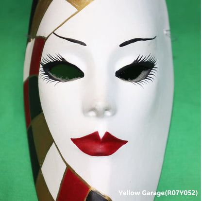 ヴィンテージ・ムーンフェイス・ハーフマスク（陶器製）