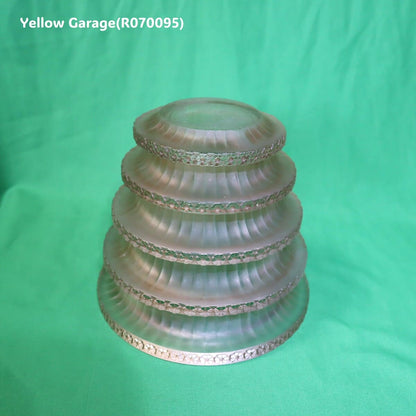 R. LALIQUE 「シェヴルーズ/Chevreuse」フラワーモチーフ厚手アールデコ・ガラスポット