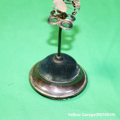 アンティーク純銀製 ソーイング針山／飛行機モチーフ（バーミンガム 1900年代初頭）