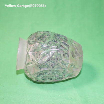 R.Lalique ブルー・パティネ サティネ／クリスタル 小型一輪挿し「シャモア/Chamois」（高さ約13cm）