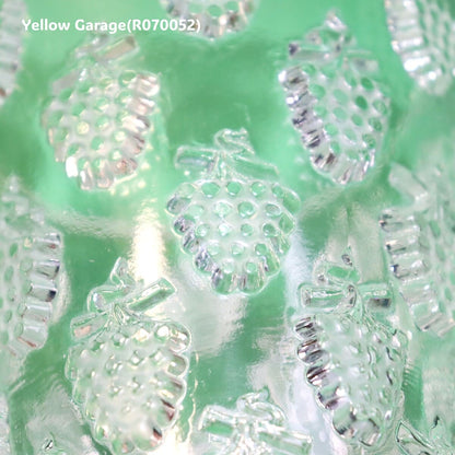 【ヴィンテージ】葡萄レリーフ ガラスタンブラー 高さ約14cm アンティークグラスアップ