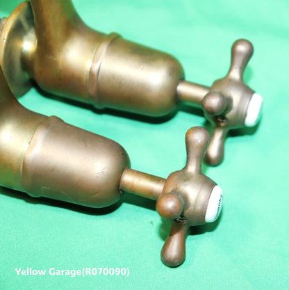 Shanks社製 真鍮製アンティーク蛇口（HOT & COLD）ペアセット｜1900年代前半 英国製