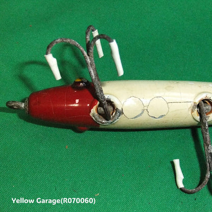 Pflueger（フルーガー） ヴィンテージ木製ルアー Red Head White Body 4950