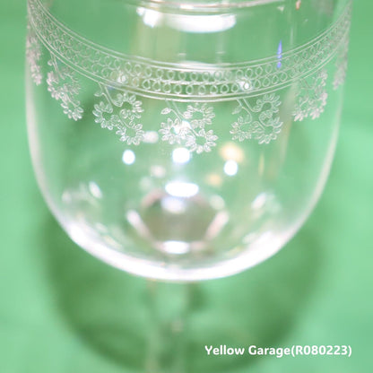 フランスを代表するクリスタルブランドオールドバカラによる「ポンパドール」シリーズのアンティーク・ウォーターグラ＿模様アップ上