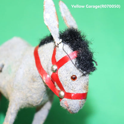 フランス製ヴィンテージ ゼンマイ式ロバのおもちゃ