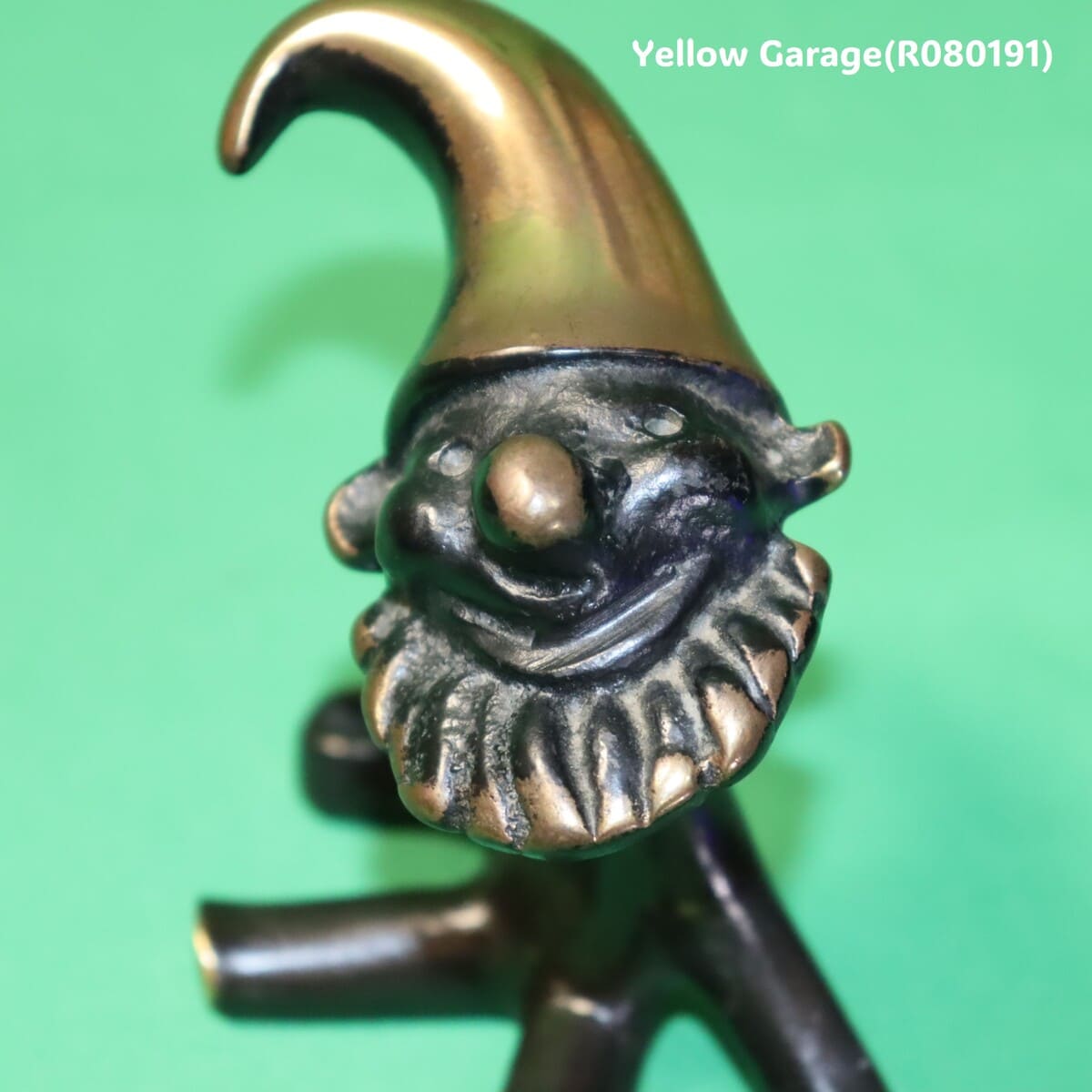 1960年代にオーストリアで制作されたWalter Bosse（ウォルター・ボッセ）によるオリジナルのビエンナブロンズ製ノーム（小人）フィギュア＿顔アップ正面