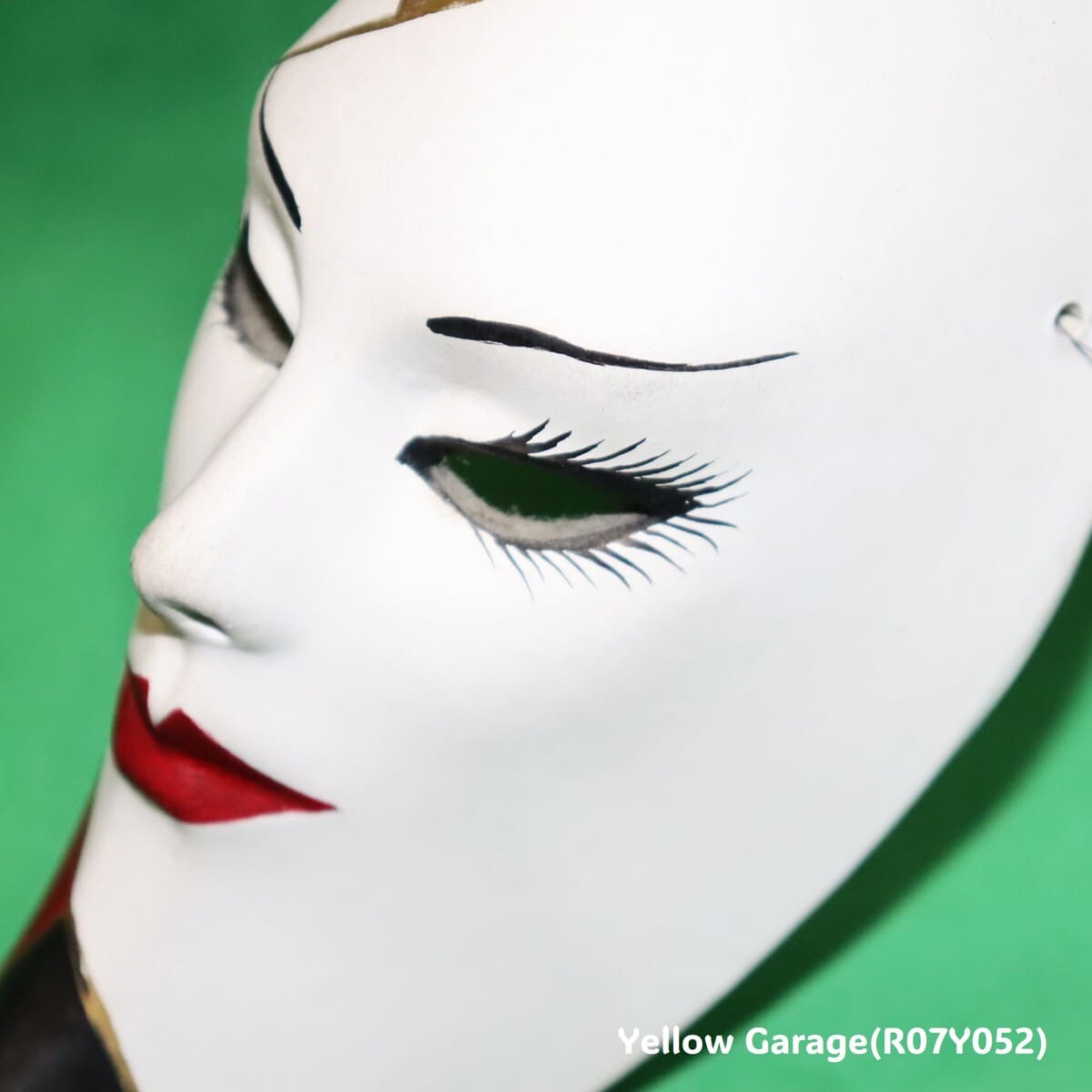 ヴィンテージ・ムーンフェイス・ハーフマスク（陶器製）