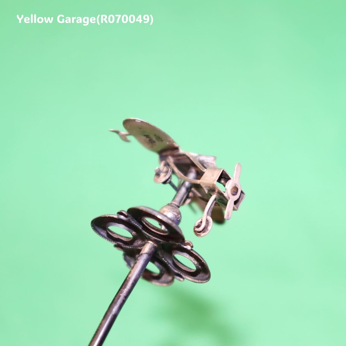 アンティーク純銀製 ソーイング針山／飛行機モチーフ（バーミンガム 1900年代初頭）