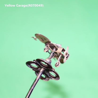 アンティーク純銀製 ソーイング針山／飛行機モチーフ（バーミンガム 1900年代初頭）