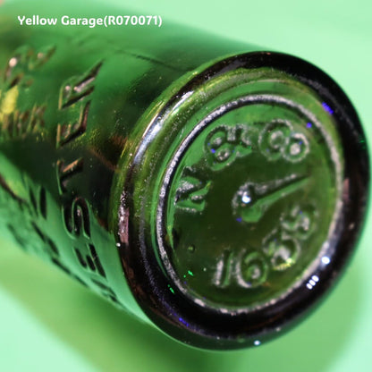 【英国ヴィクトリア期】HENRY S&CO ビールボトル 深緑色ガラス製／獅子エンブレム／マンチェスター製（c.1890）